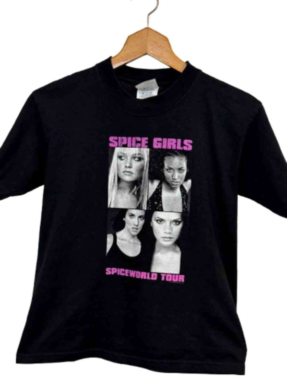 Vintage Black Gildan Spice Girls "Spice World" Tour Shirt Kids M (10-12)